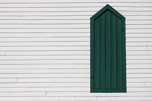 shutter white and green wooden wall door