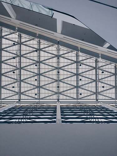 architecture worm's-view photo of gray structure building
