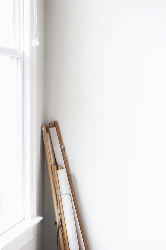 banister white painted wall grey