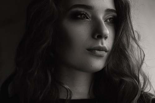 people grayscale photo of woman person
