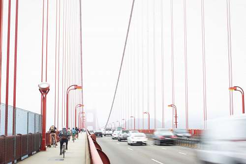 road landmark bridge car