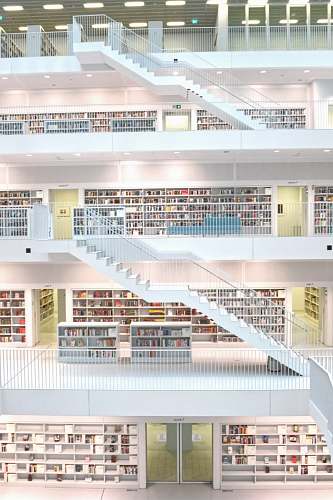 book white and green concrete building library