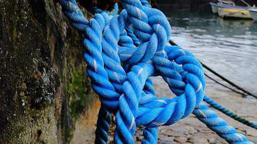 rope blue rope knot human