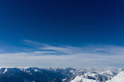 ice aerial view of snowy mountain nature