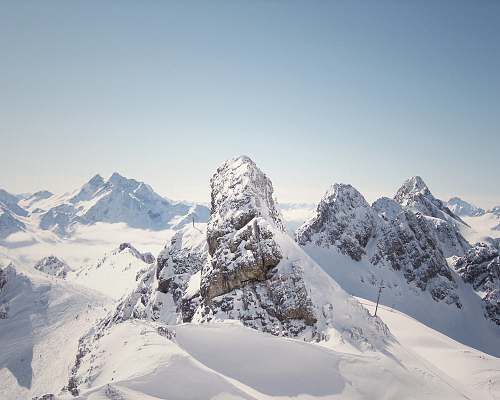 snow landscape photography of mountain alps ice