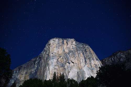 yosemite lowangle photography of gray mountains at nighttime yosemite valley