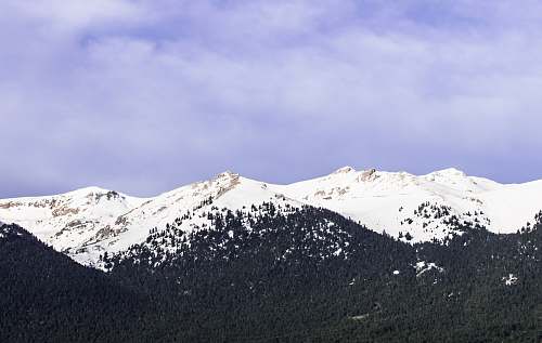 nature mountain covered with snow mountain range