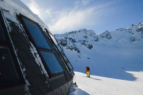 nature person riding snow ski outdoors