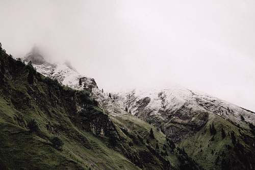 nature white and green glacier mountain alps