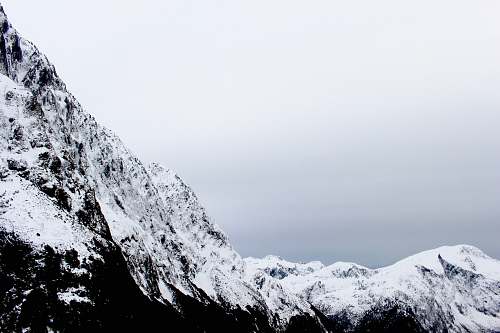 nature white snow-covered mountain alps