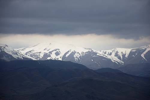 outdoors aerial photography of snow-capped mountain mountain