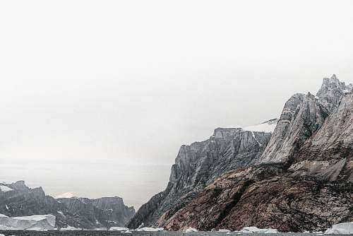 promontory brown and gray rock formation cliff