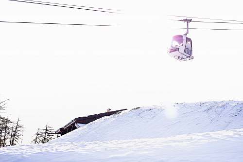 outdoors cable car snow
