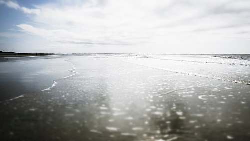 outdoors closeup photography of seashore ice