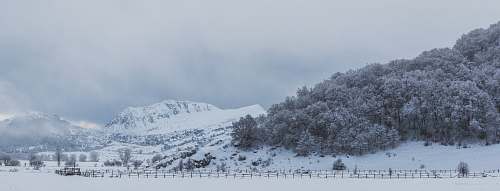 outdoors landscape photo of a snowy mountain snow