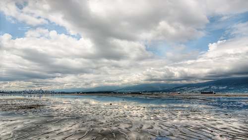 outdoors landscape photography of body of water cloud