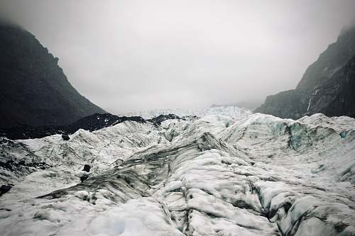 ice mountain covered by snow glacier
