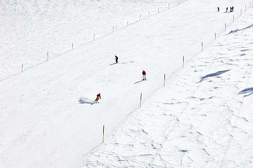 slope people skiing on snow outdoors