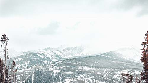 mountain photo of snowy mountain outdoors