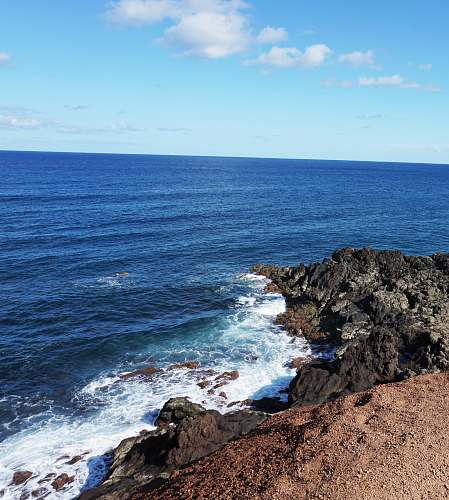 outdoors sea splashing on sea promontory