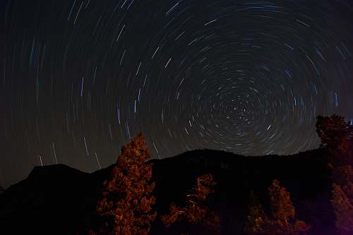 landscape time lapse photography of stars night