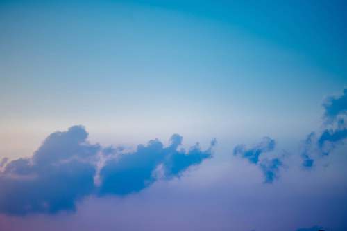 blue white clouds from above cloud