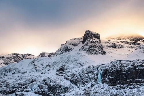 outdoors white snow mountain