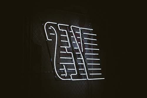 sign turned on white YES LED signage word
