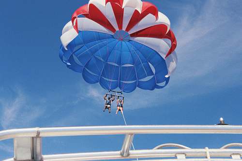 adventure two person doing boat paragliding leisure activities