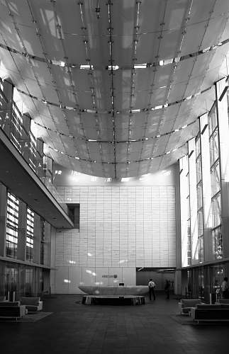 human architectural photography of house interior view black-and-white