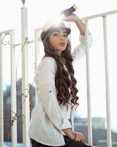 apparel woman with monoculars clothing