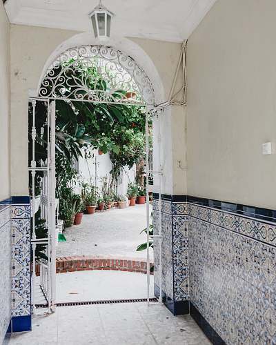 spain white metal gate gate