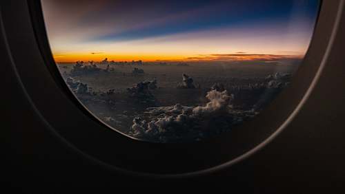 flare plane window light