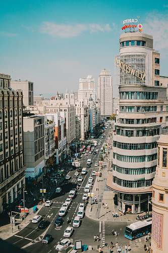 intersection white concrete building urban