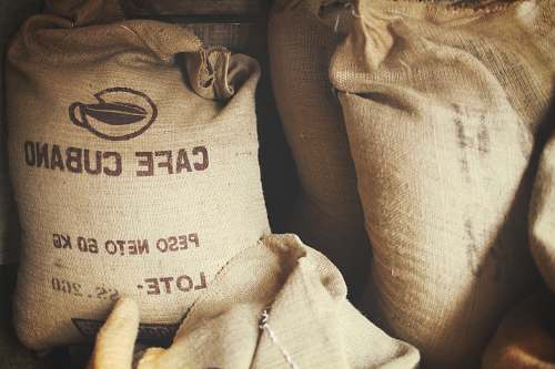 bag brown cafe cubano sacks cushion