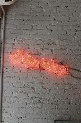 brick Stick with Me pink neon signage words