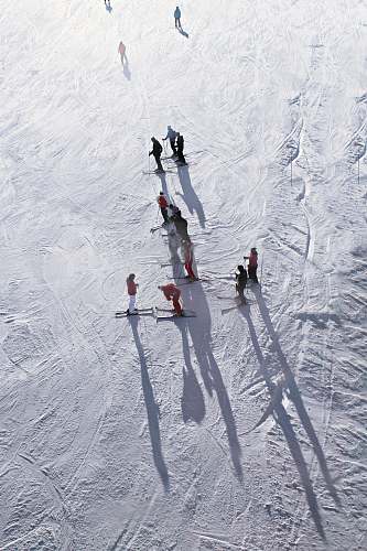 nature people skiing on snow during daytime outdoors