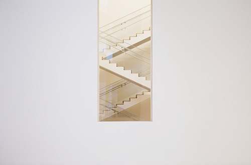 stairwell painting of stairs with white wooden frame white space