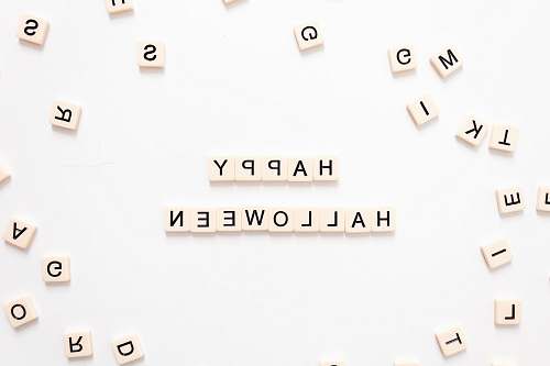 alphabet Happy Halloween text symbol