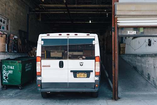 bus white Dodge Grand Caravan vehicle