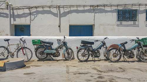 motorcycle motorcycles parking on concrete floor bike