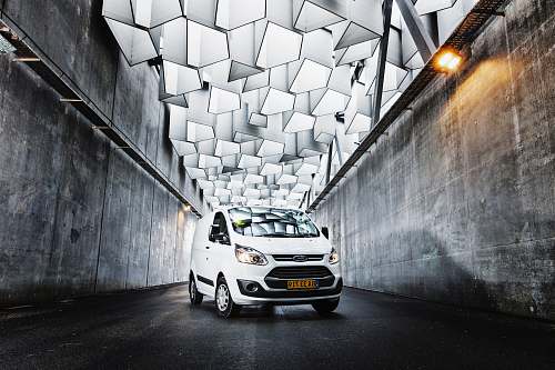 transportation white Ford car van