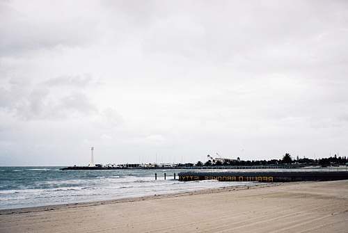 pier panoramic photography of the beach during daytime waterfront