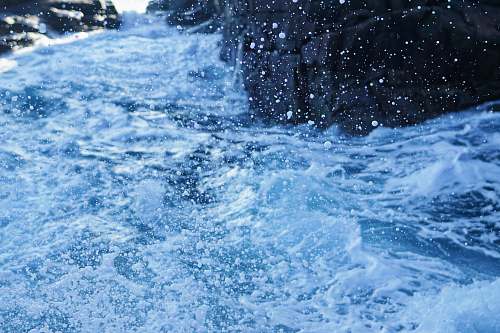 blue water waves splash