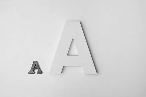 black-and-white A decorative lettering grey