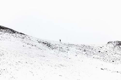 snow mountain covered by snow black-and-white