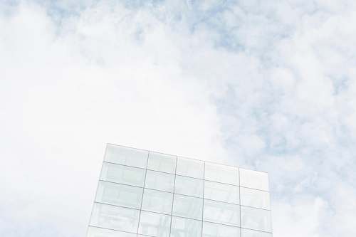 sky photo of clear building geometric