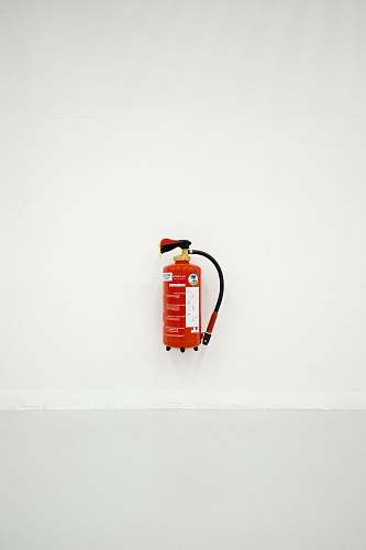 minimalism red fire extinguisher red