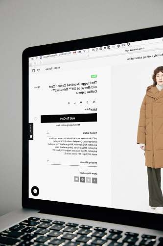 clothing turned-on laptop coat