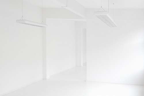 black-and-white white concrete wall blue